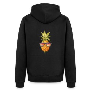 Ananas Lunettes de soleil Hawaii Plage - Veste à capuche bio Premium Unisexe - noir - Dos - Nico (187cm)
