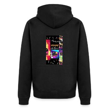 10trayant Style Streetart 4000 - Veste à capuche bio Premium Unisexe - noir - Dos - Nico (187cm)