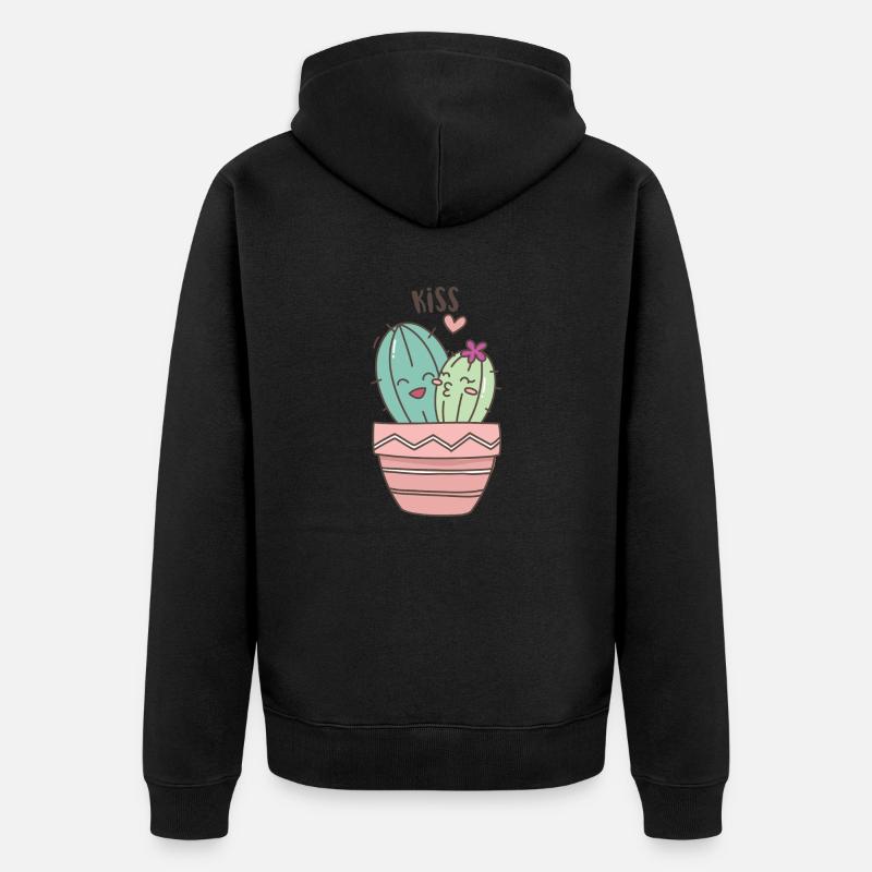 BAISER - Veste à capuche bio Premium Unisexe - noir