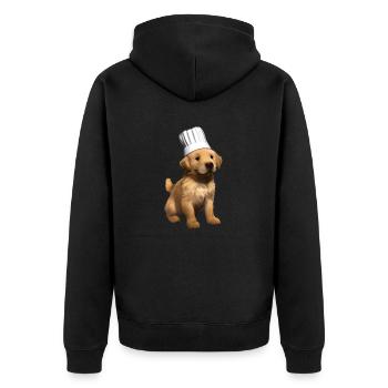 Golden Retriever Restaurateur Chien Chiot Chiens de cuisine - Veste à capuche bio Premium Unisexe - noir - Dos - Nico (187cm)