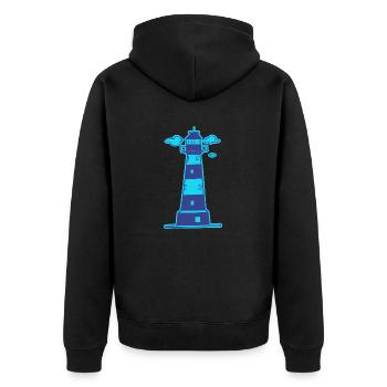 Le Phare - Veste à capuche bio Premium Unisexe - noir - Dos - Nico (187cm)