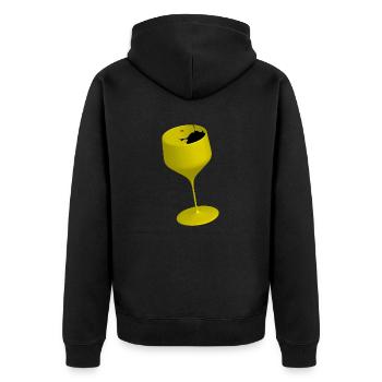 Un verre en or. - Veste à capuche bio Premium Unisexe - noir - Dos - Nico (187cm)