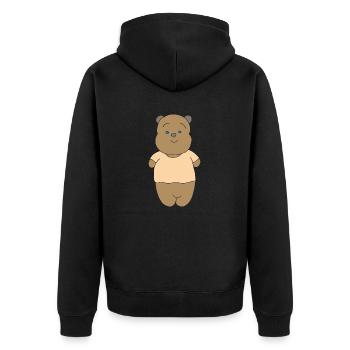 nounours - Veste à capuche bio Premium Unisexe - noir - Dos - Nico (187cm)