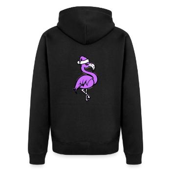 Flamingo Comique Noël - Veste à capuche bio Premium Unisexe - noir - Dos - Nico (187cm)