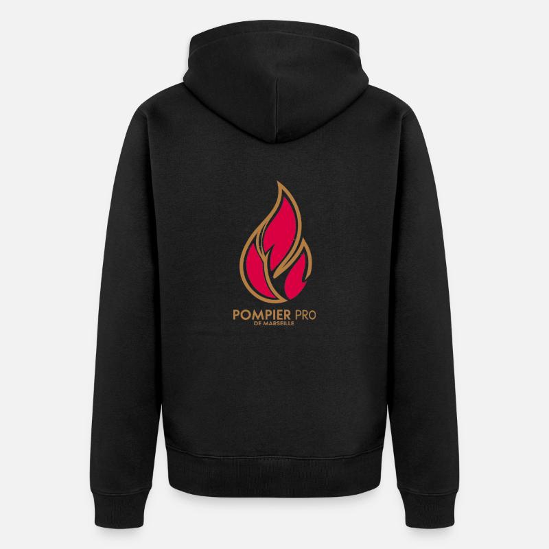 Pompier Pro de Marseille - Veste à capuche bio Premium Unisexe - noir