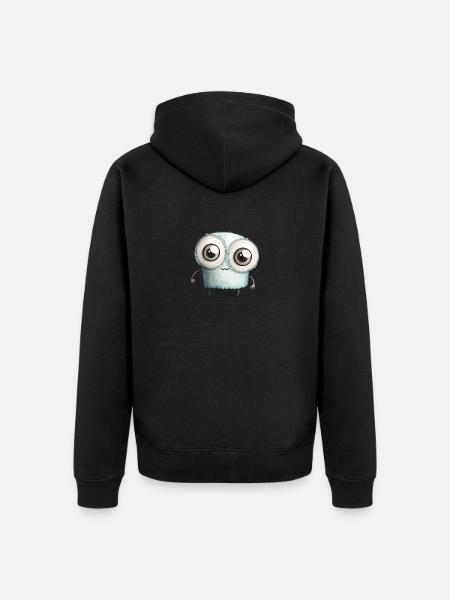 Putziges Monster Aquarell - Unisex Premium Bio Zip Hoodie - Schwarz