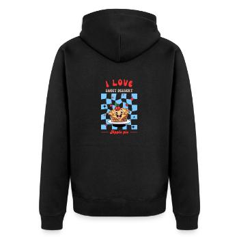 Dessert tarte aux pommes - Veste à capuche bio Premium Unisexe - noir - Dos - Nico (187cm)