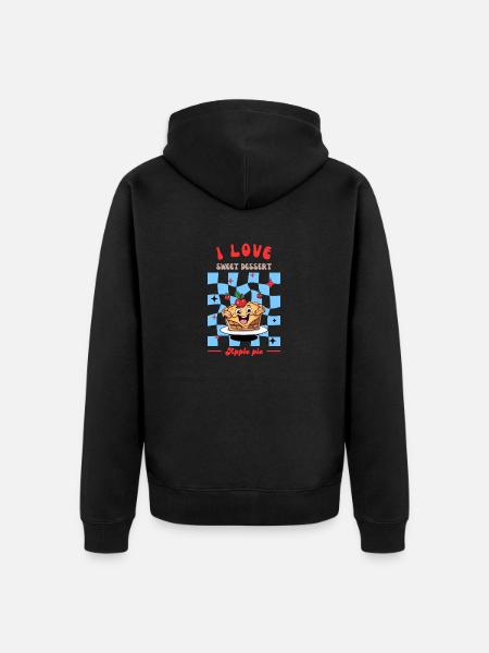 apple pie dessert - Unisex Premium Organic Zip Hoodie - black