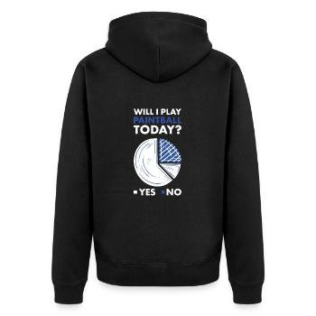 Sport vais-je jouer au paintball - Veste à capuche bio Premium Unisexe - noir - Dos - Nico (187cm)