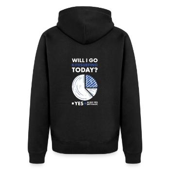 Sport Est-ce que je vais faire du kitesurf aujourd’hui Kitesurf - Veste à capuche bio Premium Unisexe - noir - Dos - Nico (187cm)