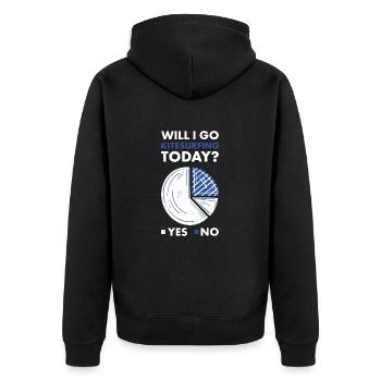 Sport Est-ce que je vais faire du kitesurf aujourd’hui Kitesurf - Veste à capuche bio Premium Unisexe - noir - Dos - Nico (187cm)