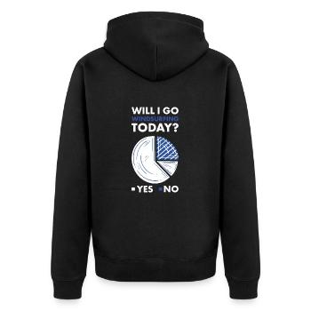 Sport Will I Go Windsurfing Today Windsurfing - Unisex Premium Organic Zip Hoodie - black - Back - Nico (187cm)