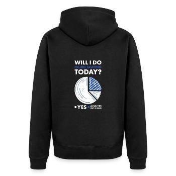 Sport Will Go Figure Skating Today Figure Skating - Unisex Premium Bio Zip Hoodie - Schwarz - Hinten - Nico (187cm)