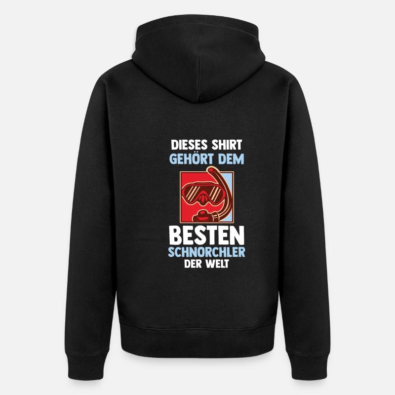Schullehrer Lehrer - Unisex Premium Bio Zip Hoodie - Schwarz