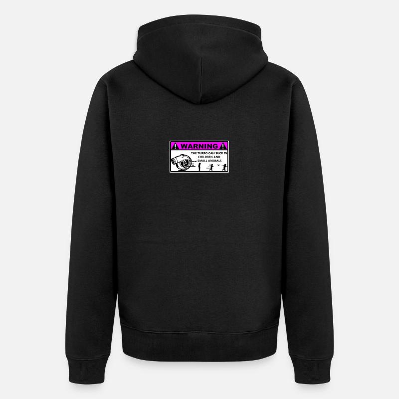 Turbo Avertissement Enfants  - Veste à capuche bio Premium Unisexe - noir