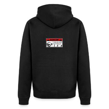 Attention turbo - Veste à capuche bio Premium Unisexe - noir - Dos - Nico (187cm)