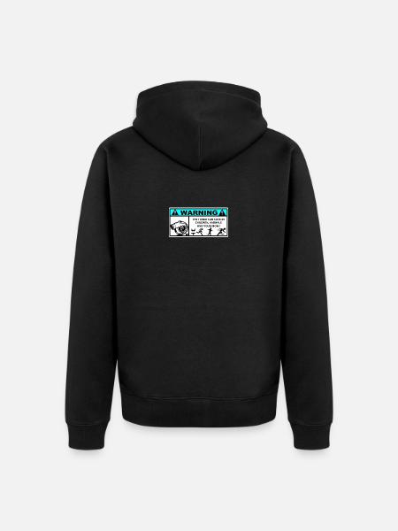 Danger Turbo Sticker - Unisex Premium Organic Zip Hoodie - black