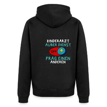 Kinderarzt Außer Dienst Krankenhaus Medizin Arzt - Unisex Premium Bio Zip Hoodie - Schwarz - Hinten - Nico (187cm)