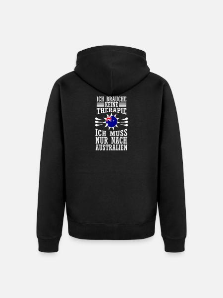Australien - Unisex Premium Bio Zip Hoodie - Schwarz