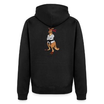 kangourou - Veste à capuche bio Premium Unisexe - noir - Dos - Nico (187cm)
