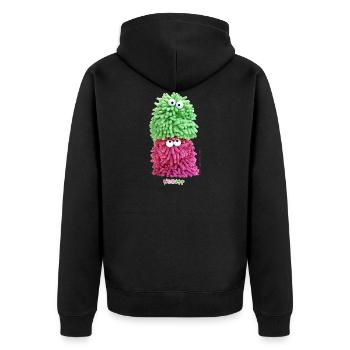 WischMop empilé - Veste à capuche bio Premium Unisexe - noir - Dos - Nico (187cm)