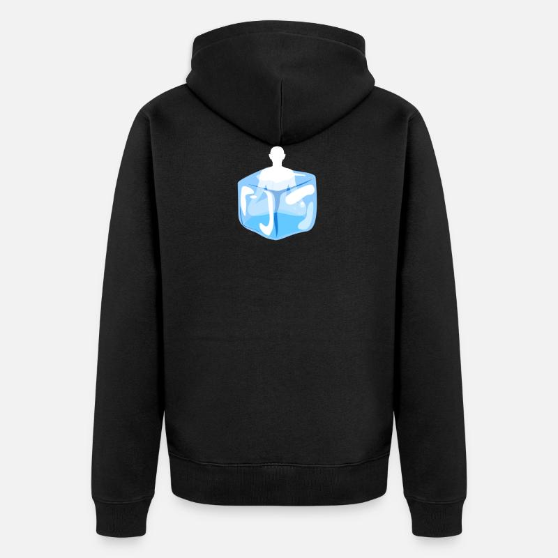 Ice monk / cold training - Unisex Premium Organic Zip Hoodie - black