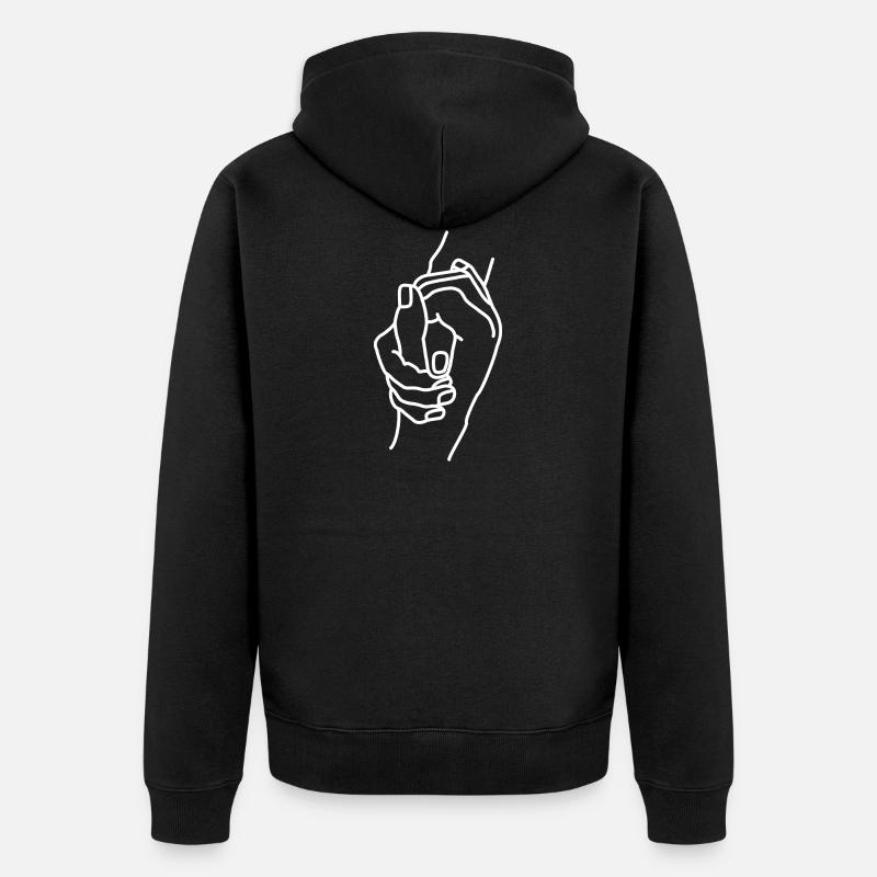 Main dans la main - Veste à capuche bio Premium Unisexe - noir