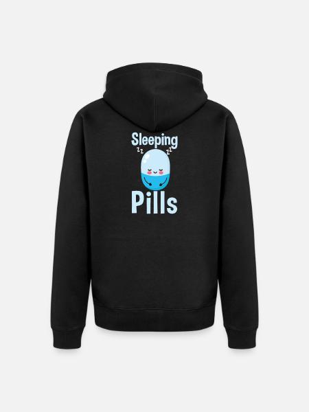 Sleeping Pills Student - Unisex Premium Organic Zip Hoodie - black