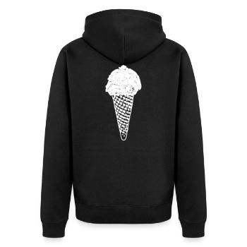 Glace douce glace d’été plage crème glacée - Veste à capuche bio Premium Unisexe - noir - Dos - Nico (187cm)