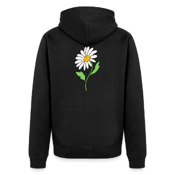 Marguerites - Veste à capuche bio Premium Unisexe - noir - Dos - Nico (187cm)