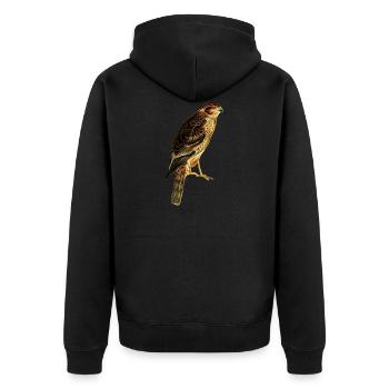 Oiseaux de proie Faucon - Veste à capuche bio Premium Unisexe - noir - Dos - Nico (187cm)