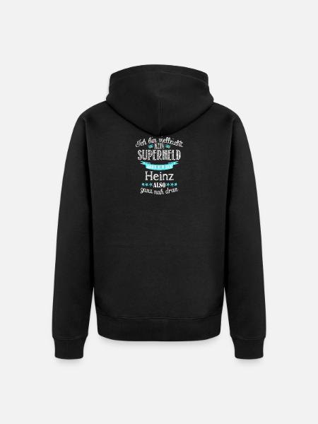 heinz - Unisex Premium Bio Zip Hoodie - Schwarz