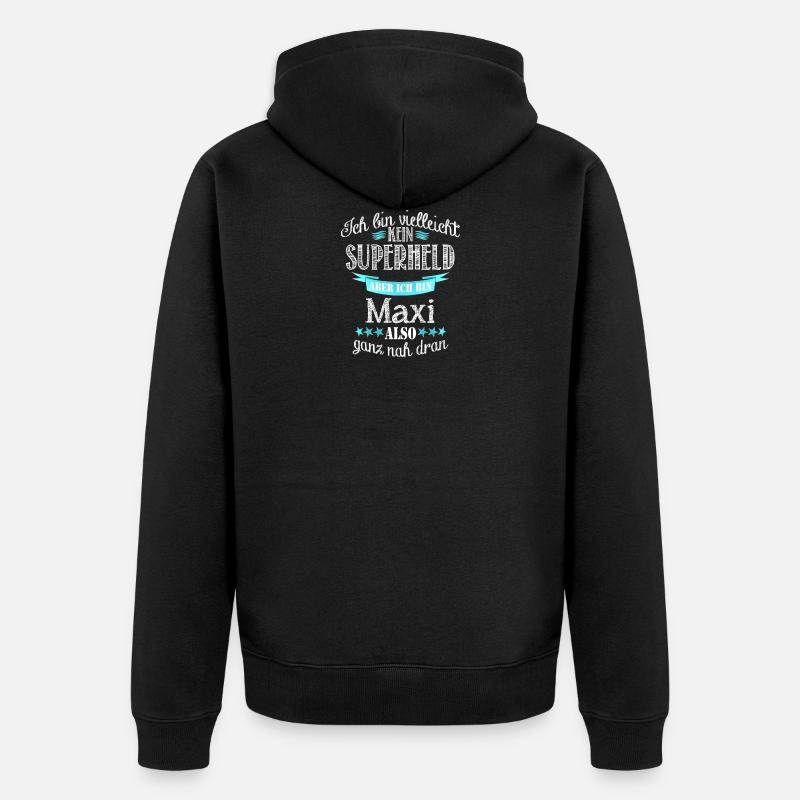 maxi - Unisex Premium Bio Zip Hoodie - Schwarz