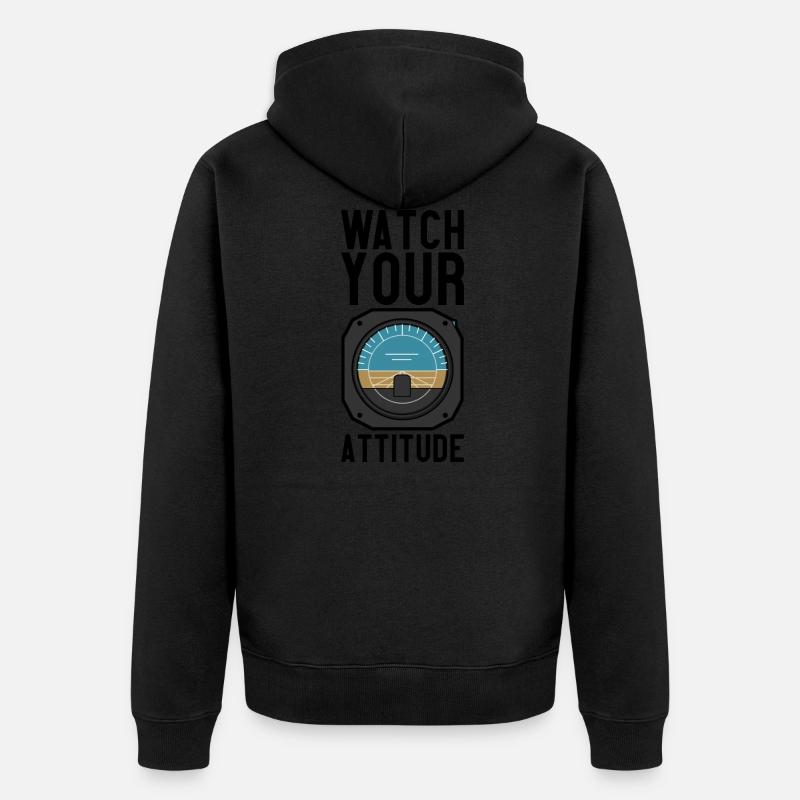 Surveillez votre attitude - Veste à capuche bio Premium Unisexe - noir