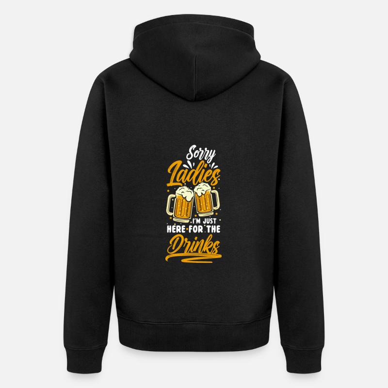 Alcool Excès d’alcool Week-end - Veste à capuche bio Premium Unisexe - noir