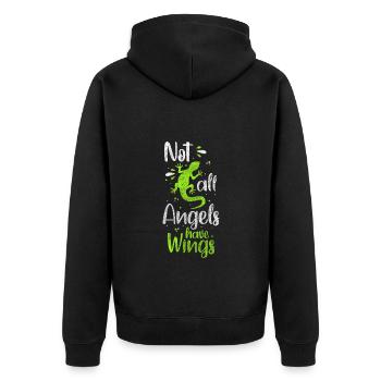 Reptile Tropical Animal Welfare Cute - Unisex Premium Organic Zip Hoodie - black - Back - Nico (187cm)