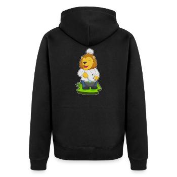 Cuisson dans un bol de cuisson Lion - Veste à capuche bio Premium Unisexe - noir - Dos - Nico (187cm)