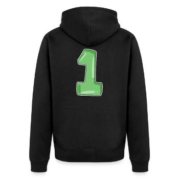 Numéro 1 - Veste à capuche bio Premium Unisexe - noir - Dos - Nico (187cm)