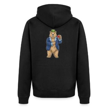 Bear Poker Jetons de poker - Veste à capuche bio Premium Unisexe - noir - Dos - Nico (187cm)