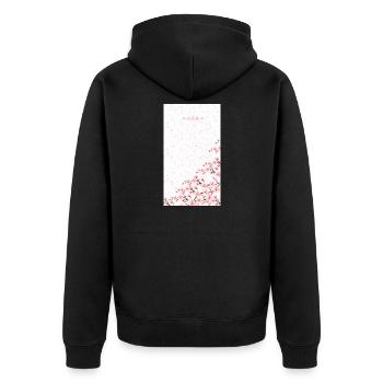 Bouquet de fleurs aquarelles roses - Veste à capuche bio Premium Unisexe - noir - Dos - Nico (187cm)