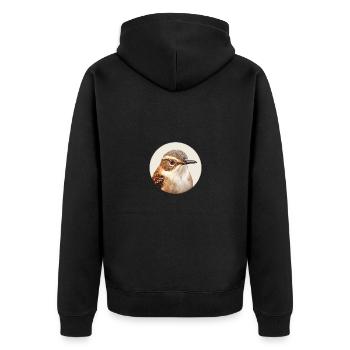 Wren bird - Unisex Premium Organic Zip Hoodie - black - Back - Nico (187cm)