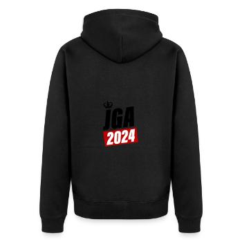 Enterrement de vie de garçon Enterrement de vie de garçon 2024 - Veste à capuche bio Premium Unisexe - noir - Dos - Nico (187cm)