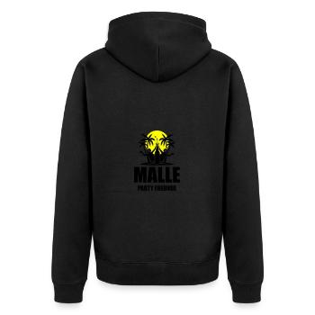 Malle Party Friends Holidays Mallorca - Unisex Premium Organic Zip Hoodie - black - Back - Nico (187cm)