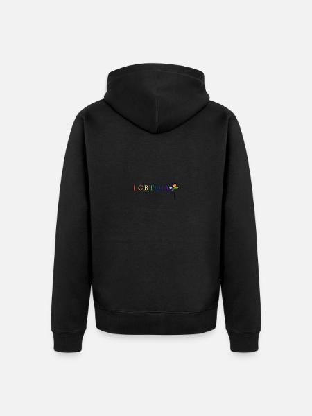 LGBTQIA+ - Unisex Premium Organic Zip Hoodie - black