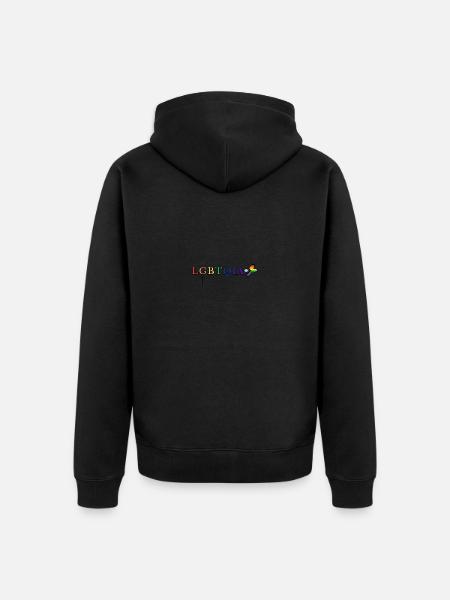 LGBTQIA+ - Unisex Premium Organic Zip Hoodie - black