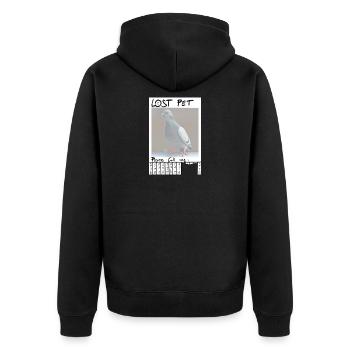 Lost pet please call me - Veste à capuche bio Premium Unisexe - noir - Dos - Nico (187cm)