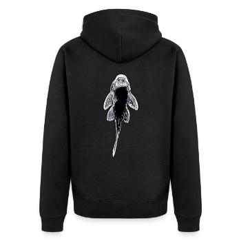 Funny Gold Nugget Plecostomus Tropical Fish Keeper - Unisex Premium Organic Zip Hoodie - black - Back - Nico (187cm)