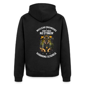 Erneuerbare Nukleare Spruch für Nukleartechnik - Unisex Premium Bio Zip Hoodie - Schwarz - Hinten - Nico (187cm)