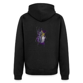 Coleoptera Käferkäfer Insekt - Unisex Premium Bio Zip Hoodie - Schwarz - Hinten - Nico (187cm)