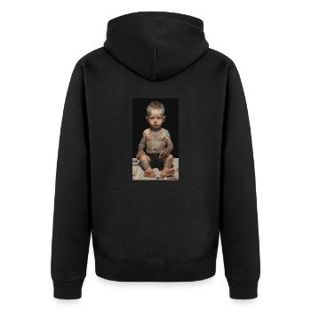 Bébé - Veste à capuche bio Premium Unisexe - noir - Dos - Nico (187cm)